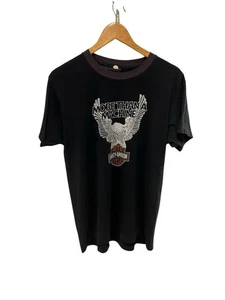 Vintage 80s Harley Davidson Motorcycles More Than A Machine Paper Thin T-Shirt X - Picture 1 of 5