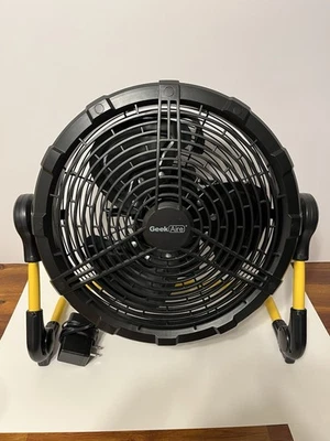 Geek Aire 12" Portable Battery-Operated Rechargeable Fan w/Power Bank And Cord - Image 1 of 2