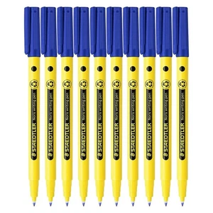 10 x STAEDTLER Handschriftstift blaue Tinte 0,6 mm Schulschrift 307 Noris MwSt inkl. - Bild 1 von 4