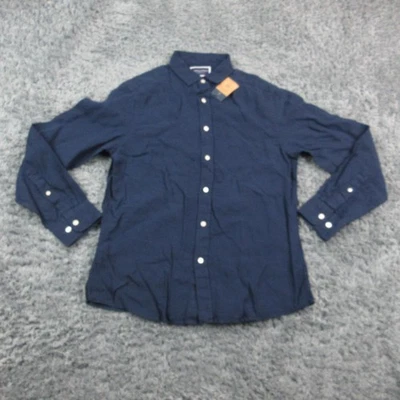 Camisa Charles Tyrwhitt Para Hombres Mediana Azul Lino Calce Ajustado Botón Manga Larga Nueva con Etiquetas Foto 1 de 4