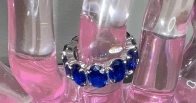 Anillo ovalado Kate Spade New York zafiro piedra azul tienda de dulces talla 6 Foto 1 de 4
