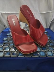 KENNETH COLE REACTION SQUARE TOE WEDGES SIZE 7.5 SUPER CUTE  - Picture 1 of 3