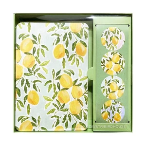 Juego de 12 tarjetas de notas acuarela limón caja en blanco con sobres pegatinas - Imagen 1 de 11