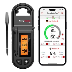 ThermoPro TempSpike TP971 kabelloses Fleischthermometer 600 Fuß Reichweite ultradünne Sonde - Bild 1 von 16