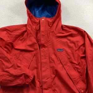 Vintage Patagonia Storm Jacket Mens Medium Red Full Zip Mesh Lined Parka 83021 - Picture 1 of 16