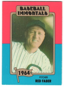Red Faber Baseball Immortals Trading Card # 96