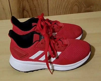 ADIDAS RUNNING SHOE KIDS SIZE 12K UNISEX RED MESH LOW TOP LACE PRE-OWNED VGC Foto 1 de 4