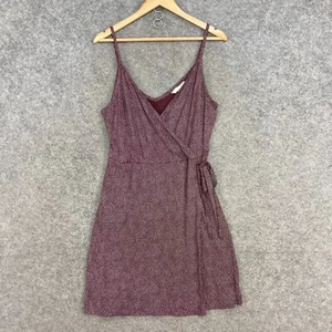 H&M Womens Dress Size M Medium Maroon Polka Dot Sleeveless A-Line 19602 - Picture 1 of 12