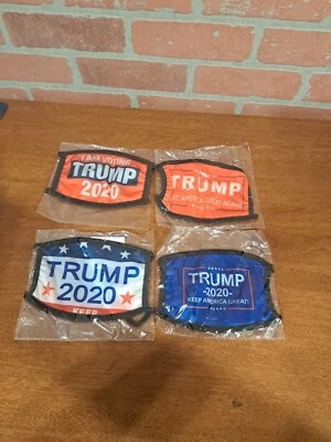 Trump 2020 Face Protection  Keep America Great Trump Face Mask New Lot Of 4 - Image 1 of 4