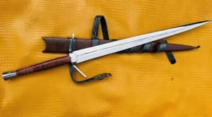 Hand Forged Carbon Steel Viking Sword Battle Ready Medieval Sword Sharp Blade - Picture 1 of 6