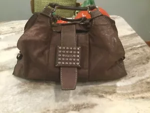 Tods Tilda Schulranzen in braunem Glitzer Nubuk mit Nieten. - Bild 1 von 9