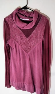 Angels Never Die Women's/Misses Size M Mauve Dress/Tunic Knit Turtle Neck - Picture 1 of 8