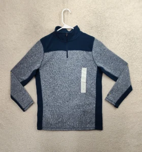 Champion Boy Sweatshirt Large 12-14 Gray 100%Polyester Fleece Mock Neck Pullover - Picture 1 of 16