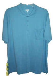Edwards UNISEX Blue Short Sleeve CHEST POCKET Polo T-Shirt TUFF Tested SZ 2XL - Picture 1 of 5