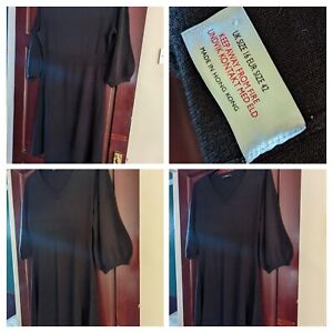 Women's Dress South Size 16 Black Fine Knit Faux Soft Wool 100% Acrylic