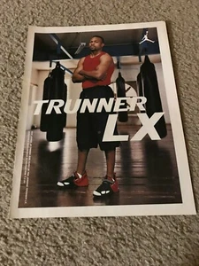 Vintage 2000 NIKE JUMPMAN JORDAN TRUNNER LX Shoes Poster Print Ad ROY JONES JR. - Picture 1 of 1