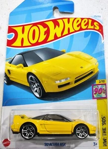Hot Wheels 2024 ‘90 ACURA NSX HW The 90’s #Series Yellow #2/10 Long Card - Picture 1 of 3