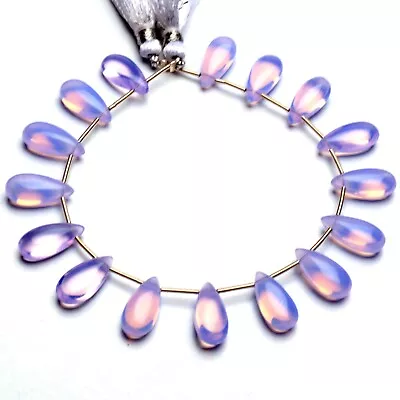 Lavender Color Quartz 15x7 mm Size Smooth Pear Beads 7" Strand - Image 1 of 4