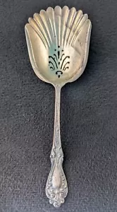 Vintage Watson Sterling Silver Bon Bon Almond Scoop Pierced 925 Silver Spoon - Picture 1 of 6