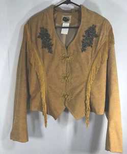 NWT-Western Collection Women Jacket Sz M gold With Rhinestones Made In USA - Picture 1 of 5