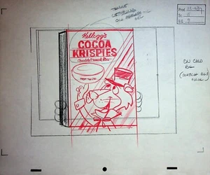 1960s Cocoa Krispies & Snagglepuss Original Hand-drawn Character Commercial Art - Picture 1 of 2