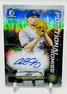 Asa Lacy 2021 Bowman Auto Positional Promise Insert /99 Kansas City Royals  - Picture 1 of 2