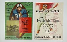 LOT of (2) Green Bay Packers Football Programs 10/21/56 11/17/57 