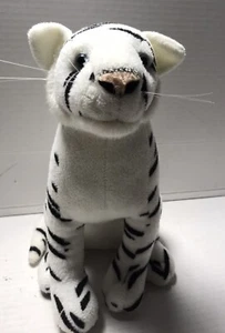 Weißer bengalischer Tiger gestreift Stofftier Plüschtier - Bild 1 von 6