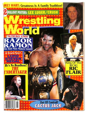 Razor Ramon WRESTLING WORLD Magazine May 1994 wwf nwa awa wcw * NO POSTER Cover