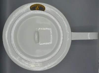 Gebr. Baumann Emaille Amberg: Alter Nachttopf mit Deckel; Amberger Emailgeschirr - Bild 1 von 4