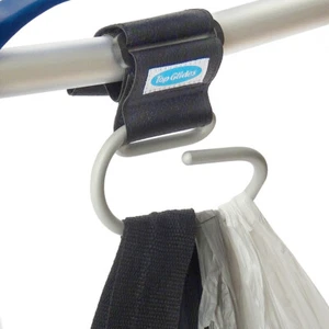 Gancho de remolino jumbo para cochecitos/caminantes, plateado/negro - Imagen 1 de 5
