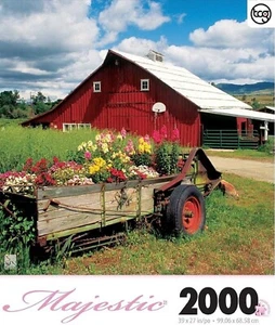 Majestic "Red Barn Oregon" - 2000 Piece Puzzle - Picture 1 of 2