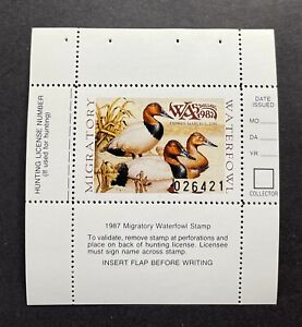 WTDstamps - 1987 WASHINGTON - State Duck Stamp - Lot1 - MNH **HUNTER TYPE**