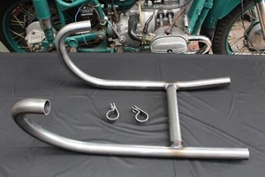 k750 DNEPR mt12 PAIR EXHAUST DOWNPIPES KNEES with clamps - Picture 1 of 4