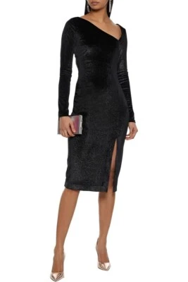 NWT JUST CAVALLI velvet bodycon dress sz 40, S / stretch metallic event formal - Image 1 of 4