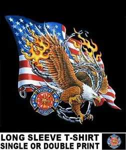 Firefighter Fire Rescue First In Last Out Fear No Evil Fireman Truck T-shirt 118 - Picture 1 of 12