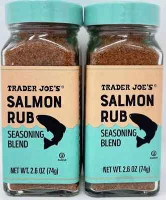 (2) Trader Joe’s 2.6 oz. SALMON RUB Seasoning Blend Grill Spice Rub Mix BB 12/25 - Image 1 of 4