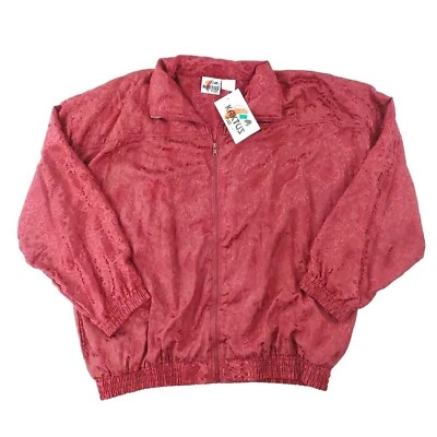 Chaqueta deportiva Kaktus Plus con cremallera completa para mujer Plus 3X roja forrada escarlata nueva con etiquetas Foto 1 de 4