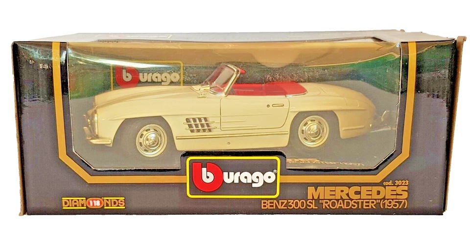 BBurago 3023 "Mercedes Benz 300 SL "Roadster" 1957" 1/18 Die-cast e plastica - Immagine 1 di 4
