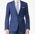 $249 Calvin Klein Men's Blue Extreme Slim Fit Wool Jacket Blazer 38 R *DAMAGED*