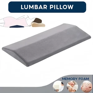 Ergonomic Lumbar Support Pillow for Sleep Back Pain Relief Soft Polyester Cover - Picture 1 of 17