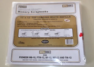 Pioneer Memory Scrapbooks Refill 12x12 white 10 pages 5 sheets RMW-5 Acid Free - Picture 1 of 1