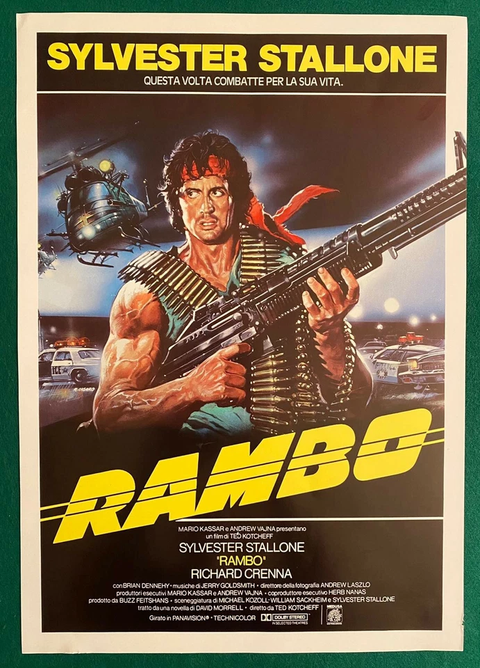 AAA  LOCANDINA POSTER  RAMBO SILVESTER STALLONE FIRST BLOOD  - Bild 1 von 1