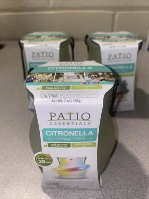 3 Patio Essentials Color Changing LED Citronella Candle-7oz - 25 Hour Burn Time - Image 1 of 4