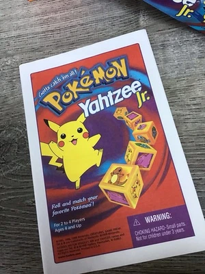 Vintage 1998 Pokemon Yahtzee Jr. Milton Bradley Hasbro Not COMPLETE - Image 1 of 4