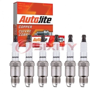 6 pc Autolite Copper Core Spark Plugs for 1971 Chevrolet G10 Van 4.1L L6 ho - Picture 1 of 5