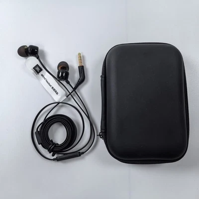 JBL T110 Wired In-Ear Headphones Earphones with JBL Pure Bass Sound Black - Image 1 of 4