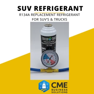 Envirosafe SUV AC R134a Replacement Refrigerant with Brass Gauge - Picture 1 of 5