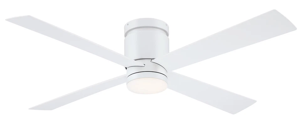 Fanimation Kwartet 52" LED Indoor Ceiling Fan in Matte White with Opal Frosted - Image 1 of 1
