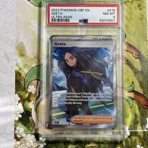 2023 Pokemon OBF En-Obsidian Flammen Ultra Rare #218 Geeta PSA 8 - Bild 1 von 4